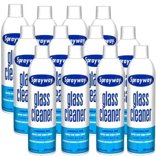Sprayway Glass Cleaner with Foaming Spray for a Streak-Free Shine for Home and