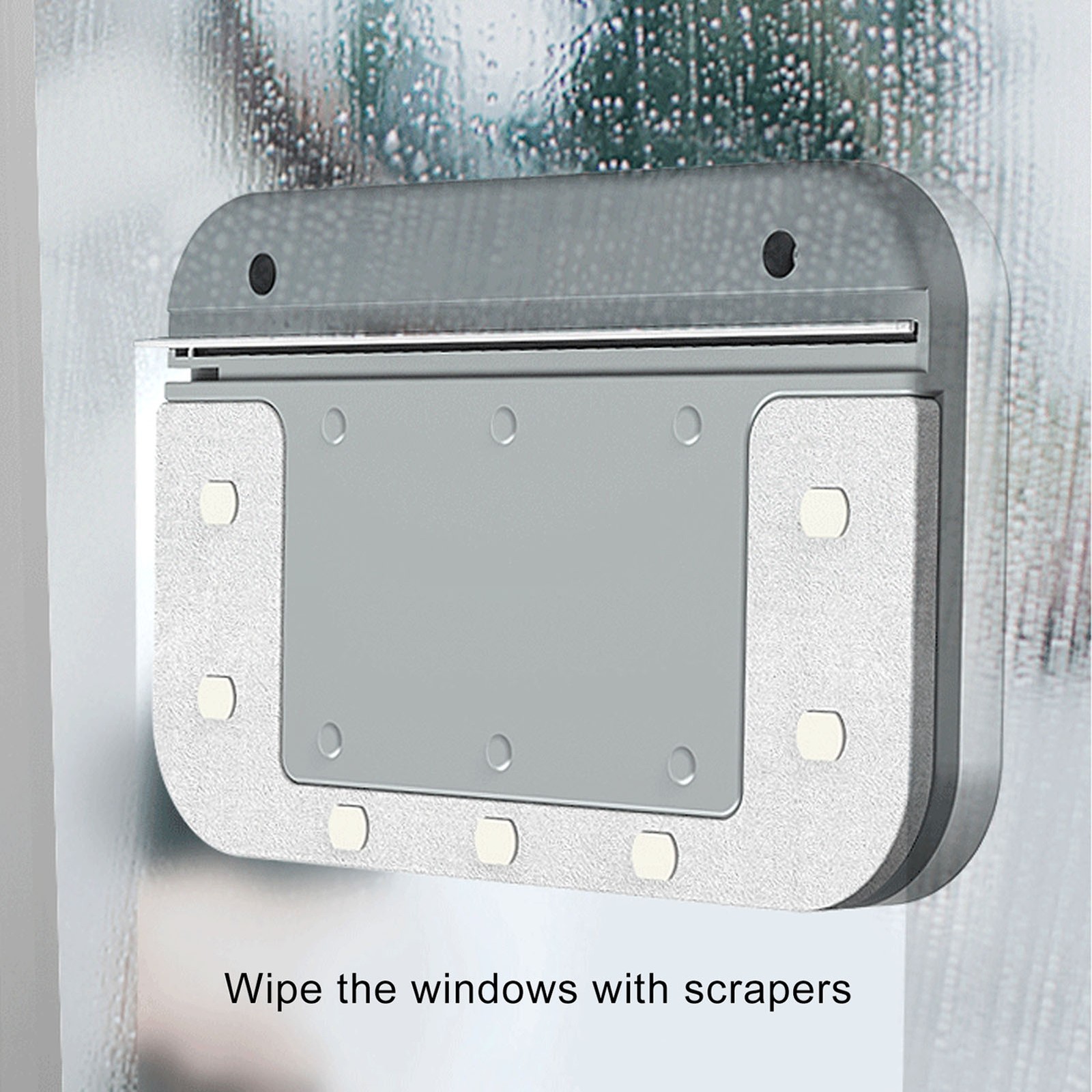 Magnetic Window Cleaner Sturdy Tool For Use Gray 15x10cm Premium