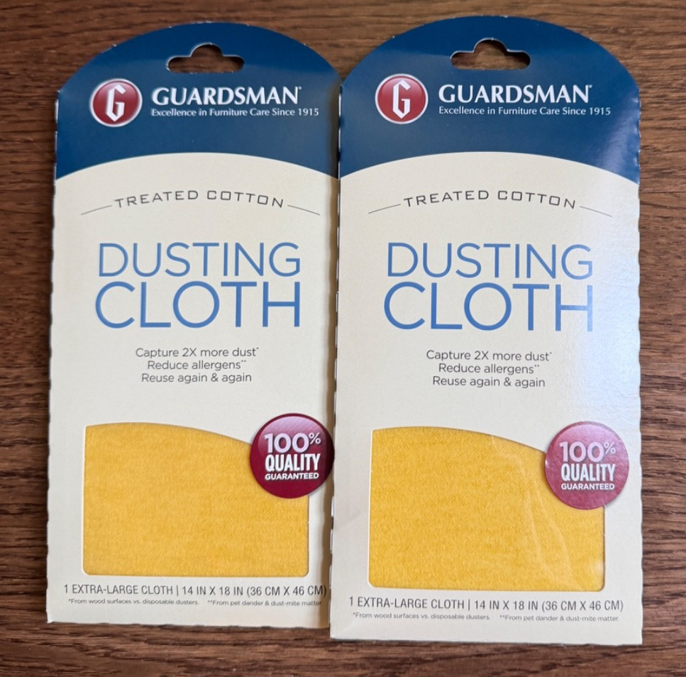Lot 2 Guardsman Treated Cotton Dusting Cloth XL 14″ x 18″ NEW in box