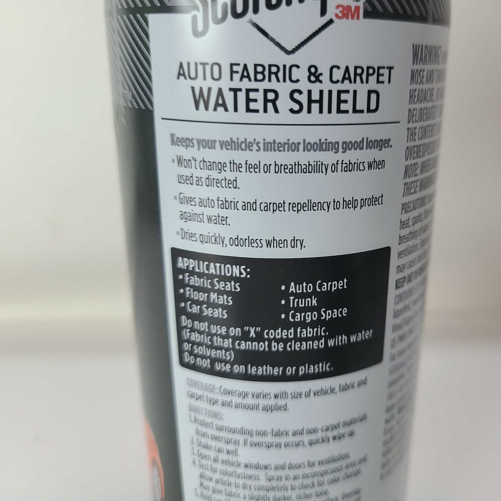 3m Scotchgard Auto Carpet Water Shield Waterproofs Fabric 10 oz Auto Detailing