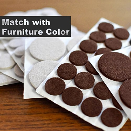 165pc Furniture Felt Pads Set Self Adhesive Floor Protectors Brown Beige Assorte