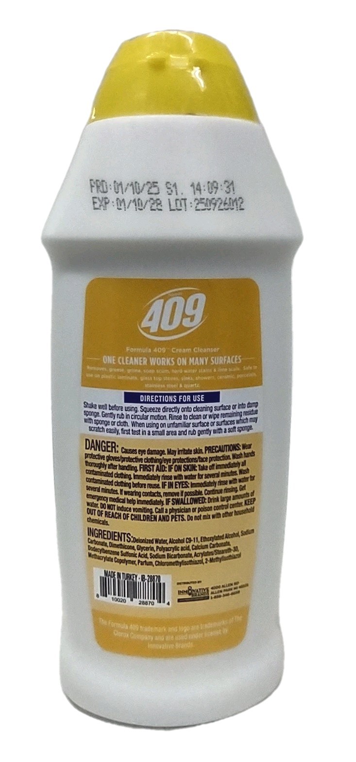 2x Formula 409 Cream Cleanser Removes Greese & Grime with LEMON FRESH 10 oz Each