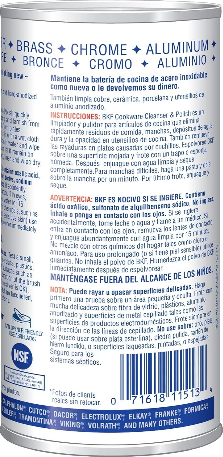 Multi-Surface Non-Toxic Cleanser | 12-Ounce Stainless Steel & Porcelain Polisher