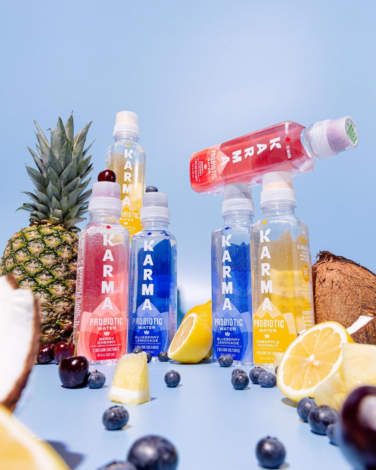 Karma Probiotic Water – 12 Pack, Strawberry Lemonade Drink – Immune & Gut Heal