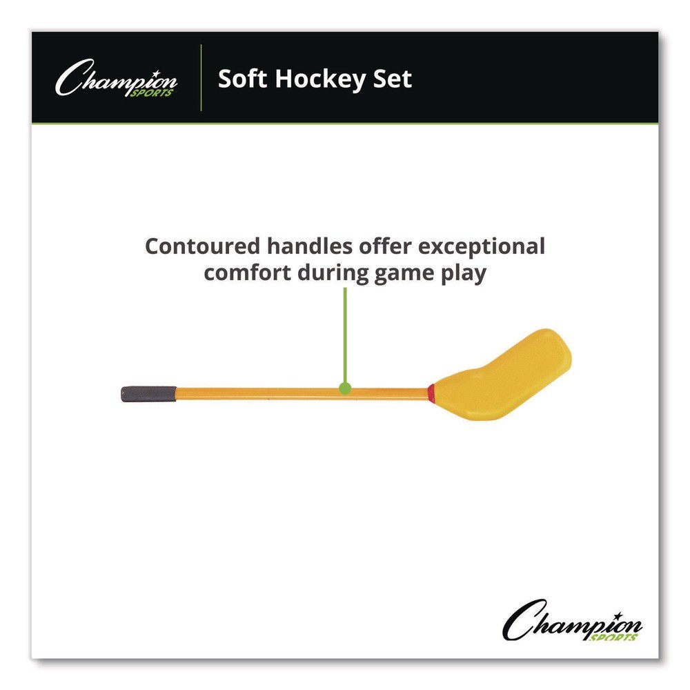 Champion Sports HS10SET 30 in. Sticks/7 in. Ball/4 in. Puck Hockey ST (1-ST) New
