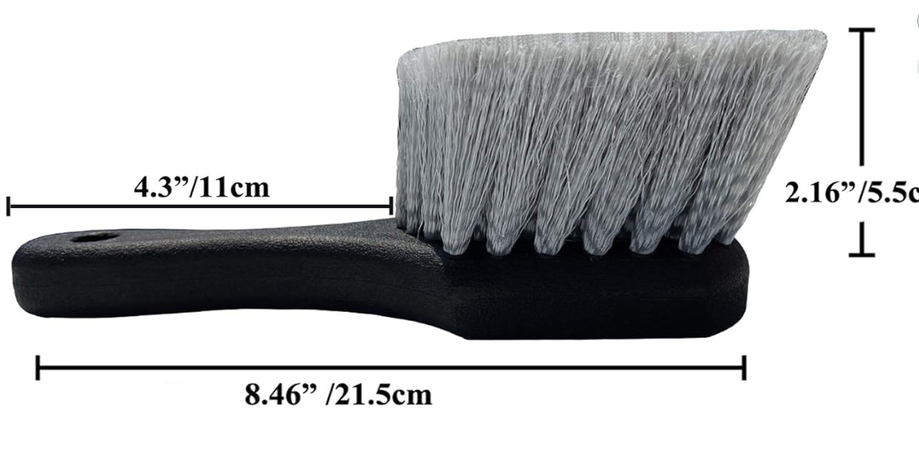 Wheel & Tire Brush for Car Rim, Soft Bristle Car Wash Brush, Cleans Tires & Rele