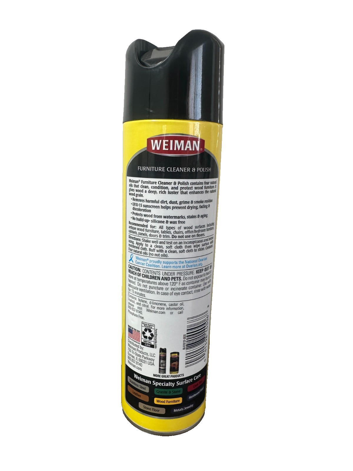 Weiman Wood & Furniture Cleaner & Polish 12 Ounce Aerosol