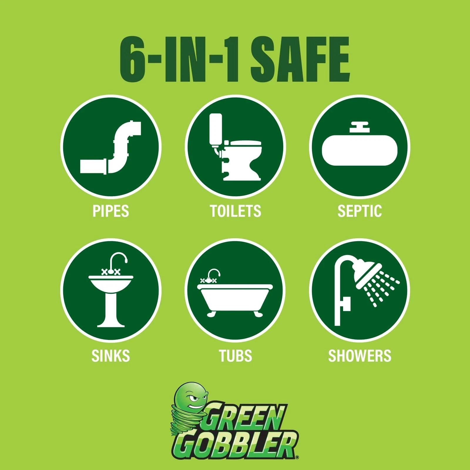 Green Gobbler Drain Clog Dissolver,Drain Opener-Cleaner,Toilet Clog Remover,31oz