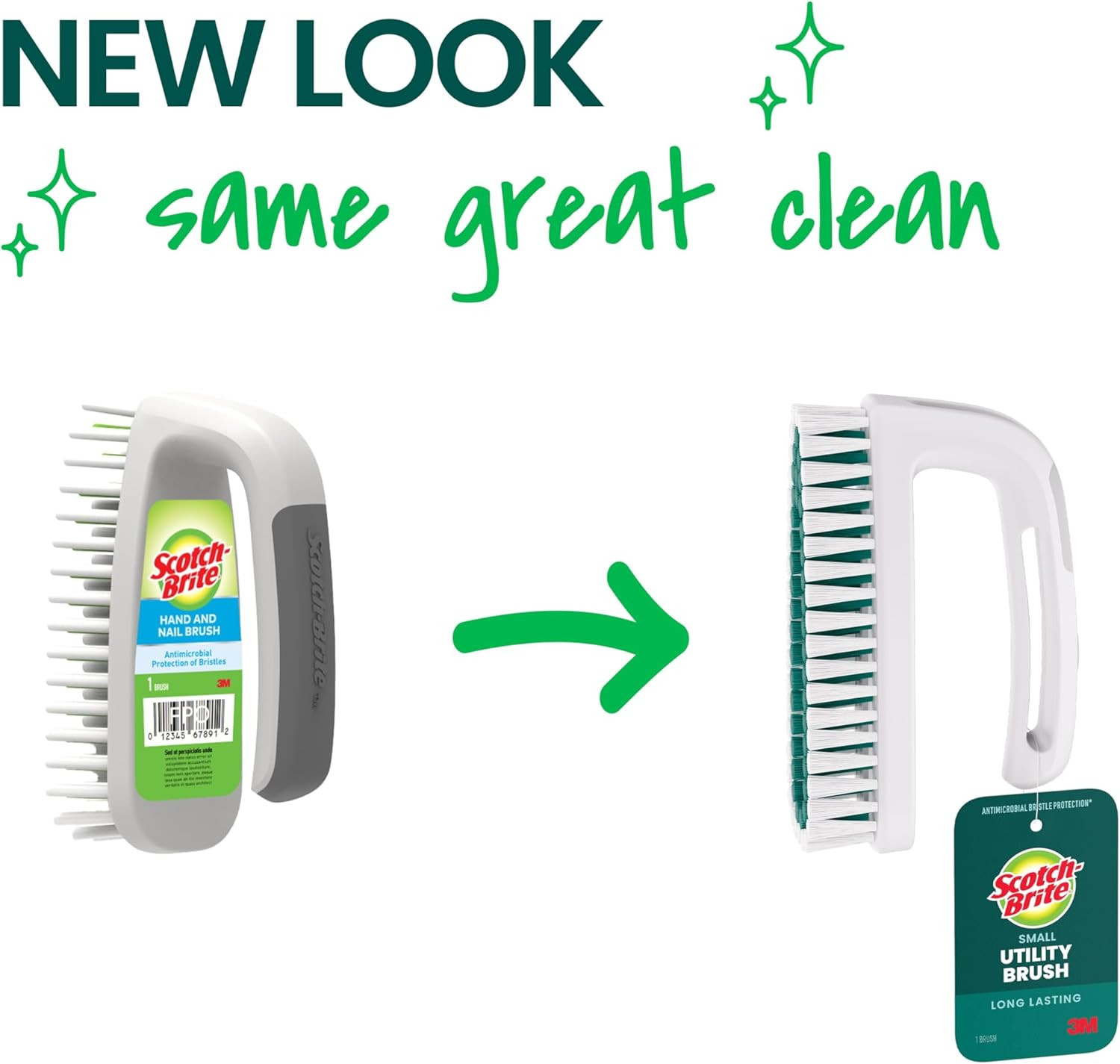 Scotch-Brite Small Utility Brush, Long Lasting Dish Brush with Handle for Scrubb