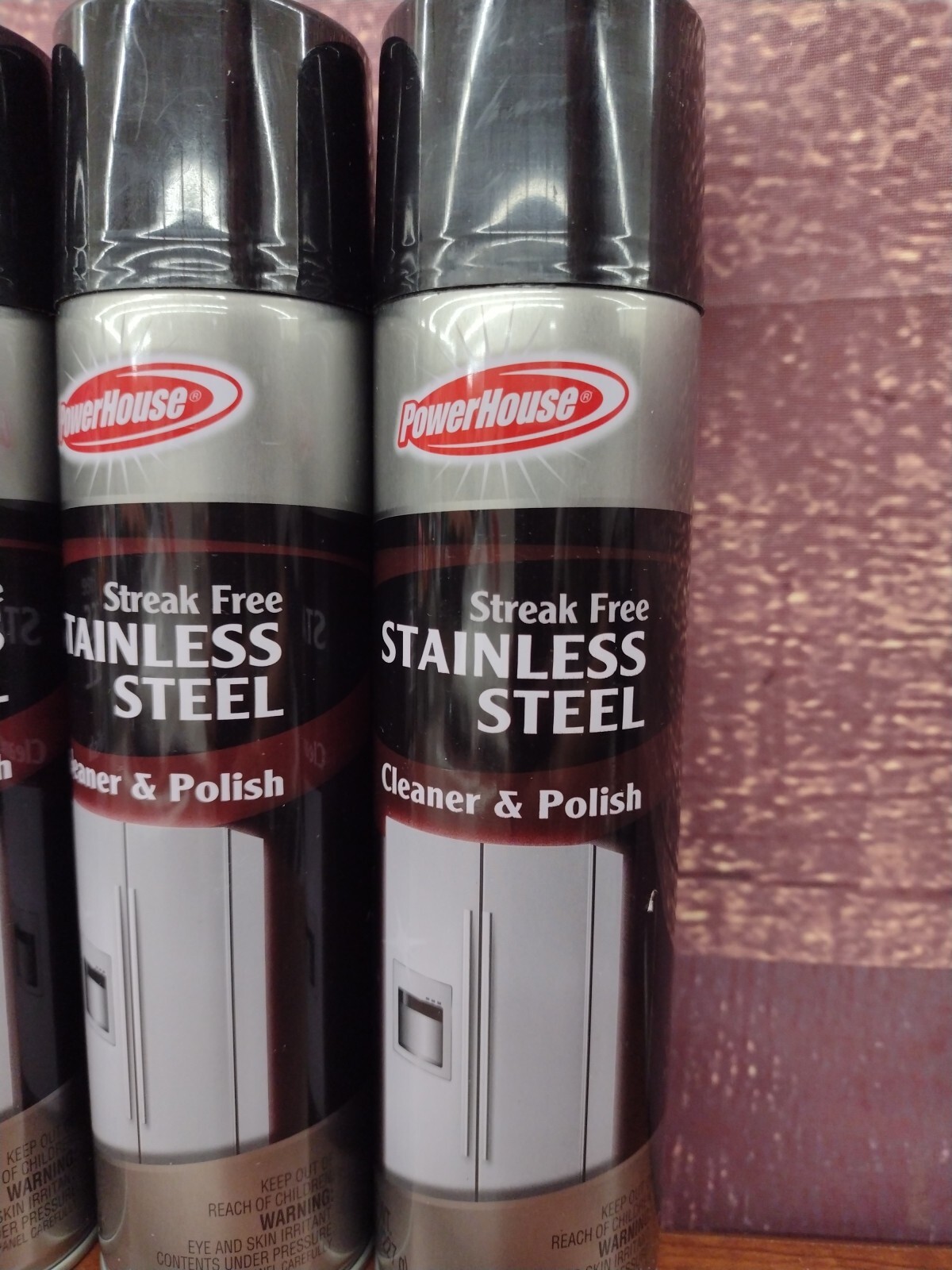 Powerhouse Streak Free Stainless Steel Cleaner & Cleaner 3 Pack