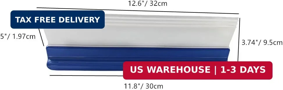 Flexible Silicone Water Car Squeegee, 12″ Automotive Car Window Water Wiper Blad
