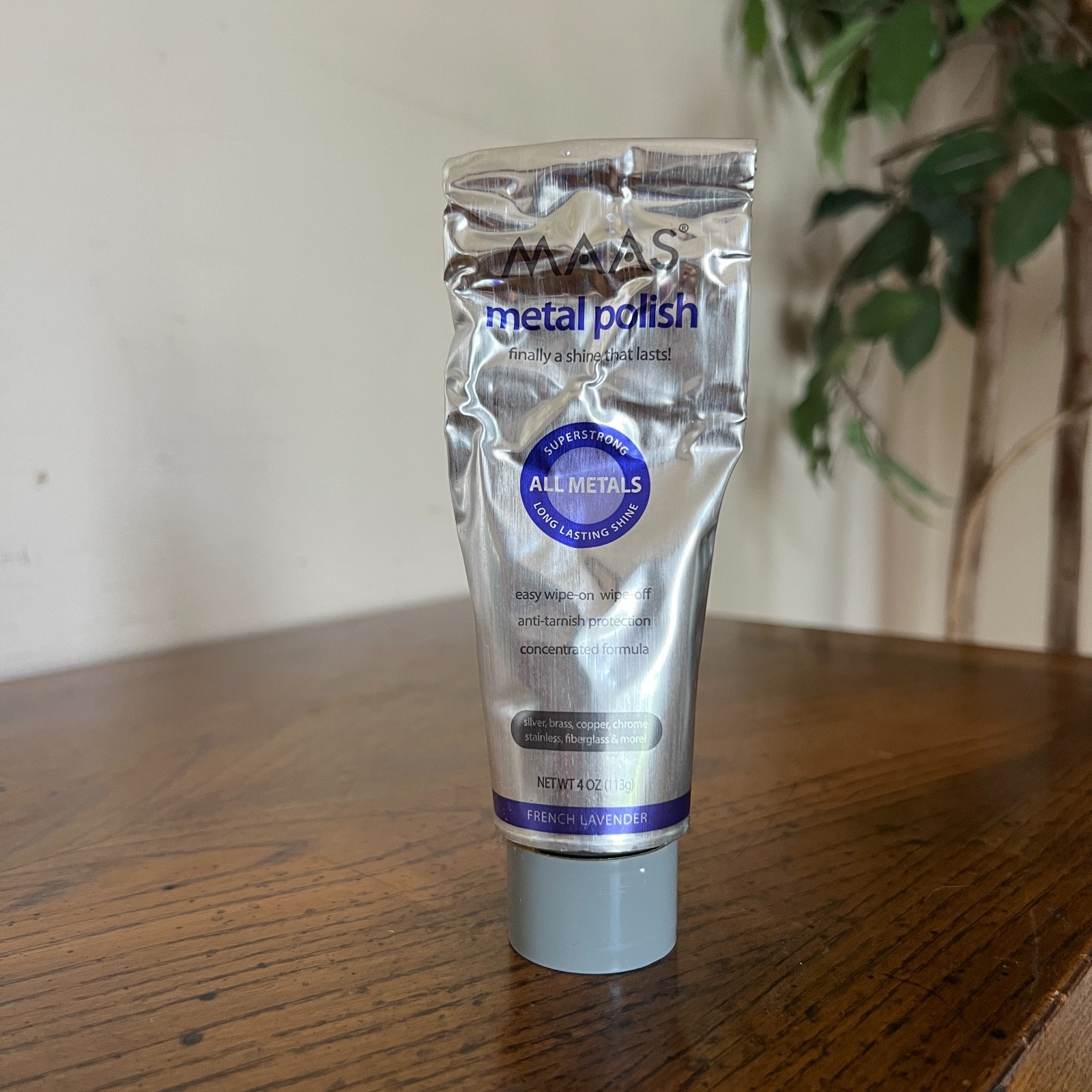MAAS Metal Polish French Lavender 4oz Sealed Open Box + 4oz Used All Metals USA