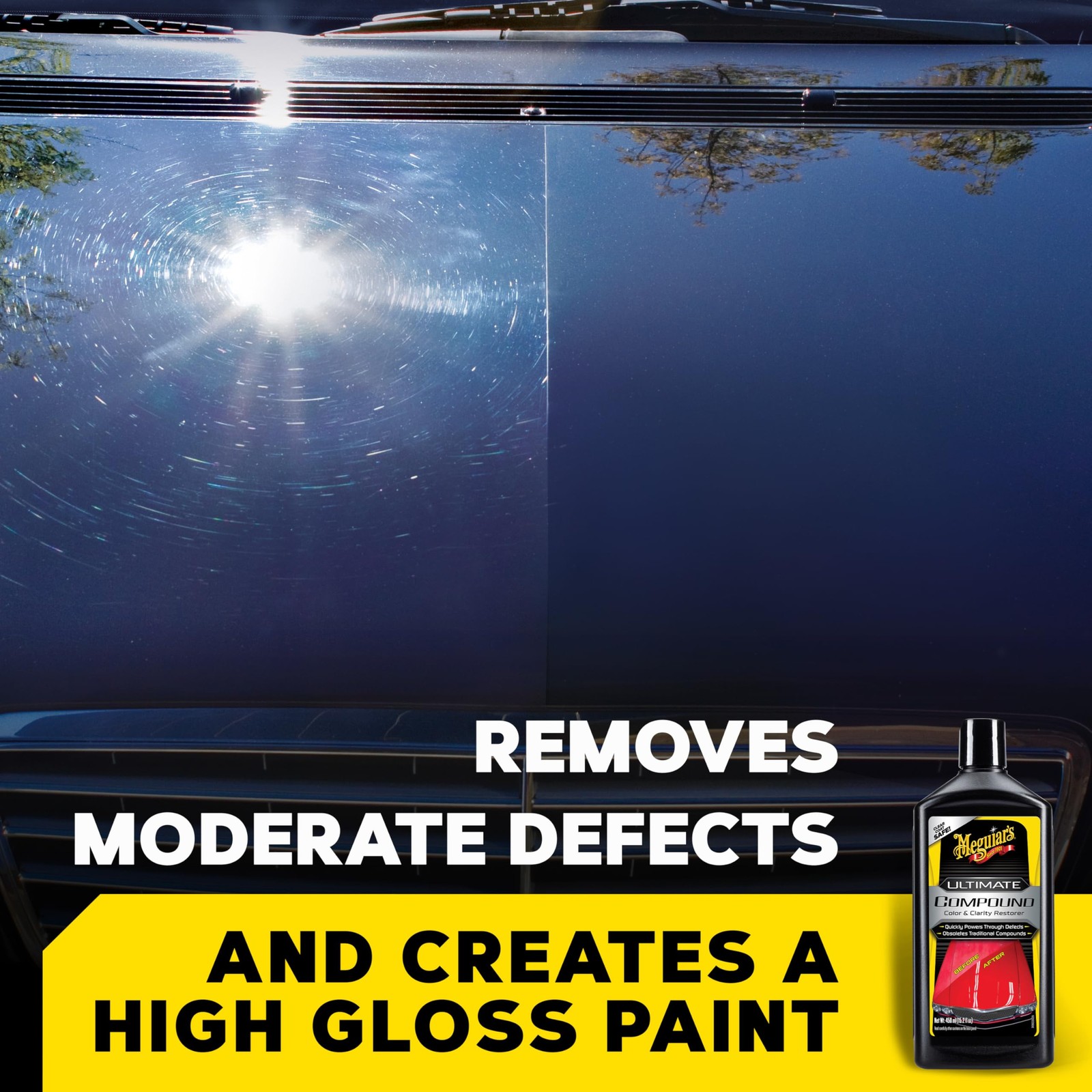 Meguiar’s Ultimate Compound 16Oz Removes Scratches Swirls Oxidation Showroom …