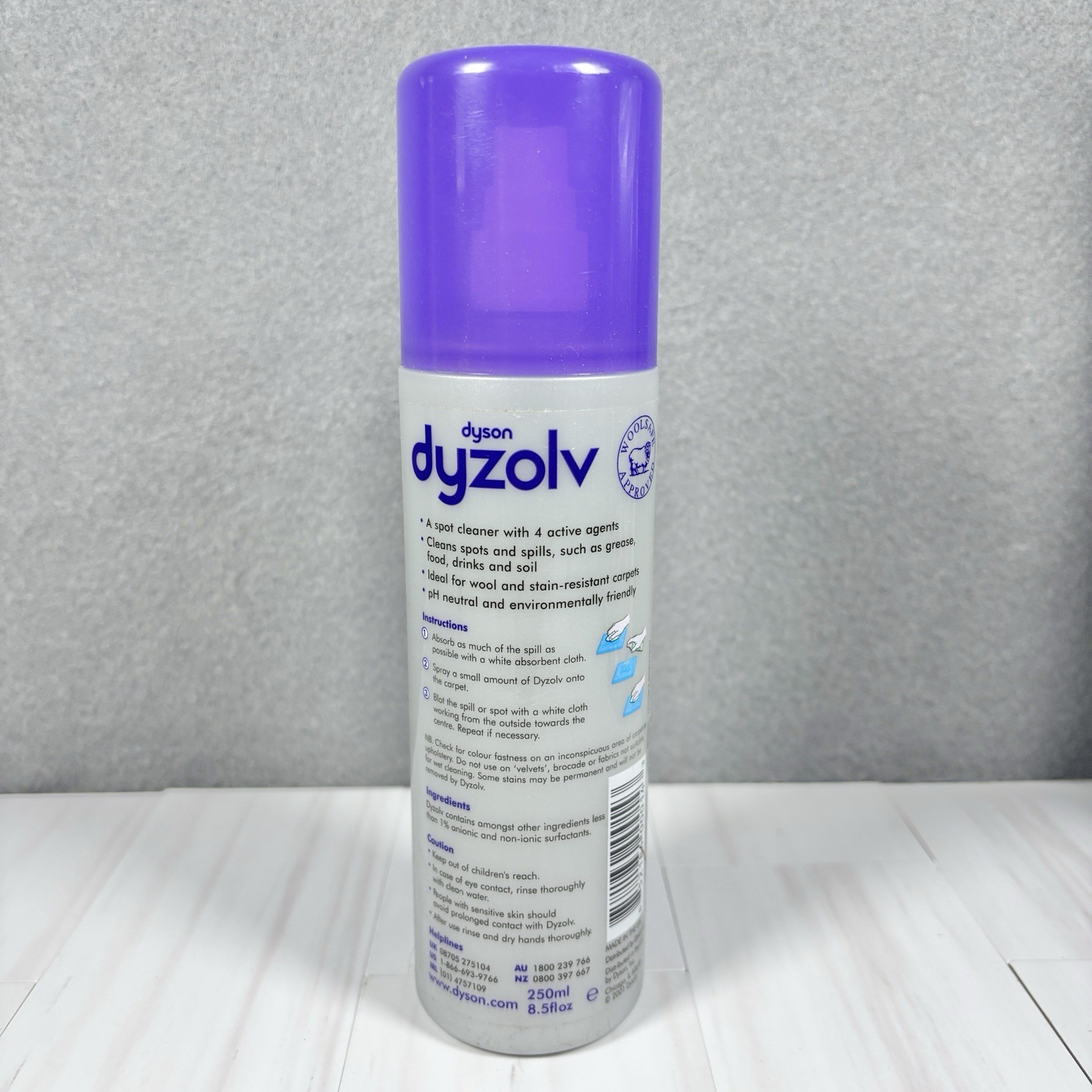 New DYSON Zorb Carpet Powder 26.5 Oz. Dyzolv Spot Cleaner 8.5 Fl Oz Woolsafe Rug