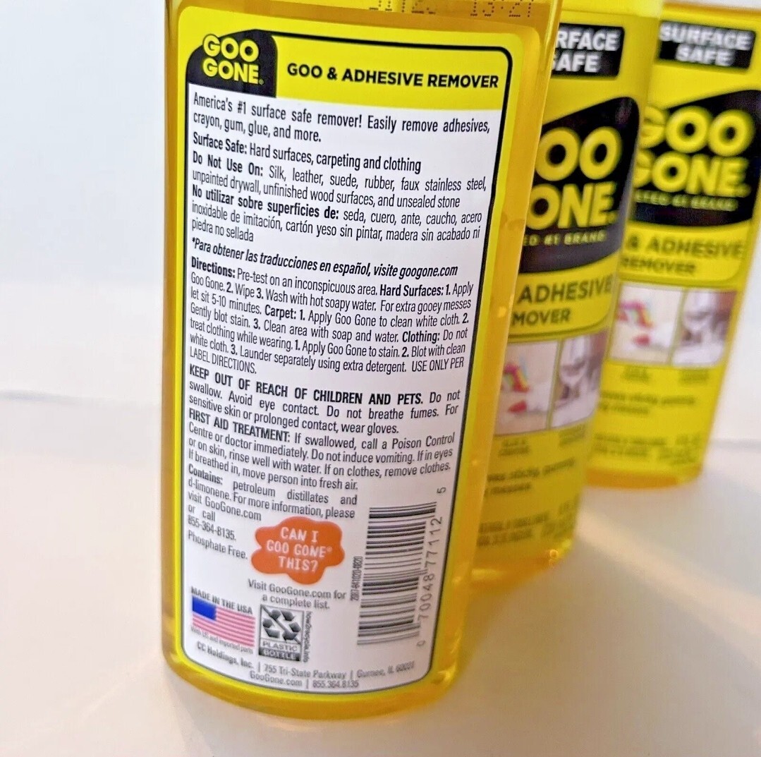 3X Goo Gone Adhesive Remover 8 Oz. Safe for All Surfaces 🆕️💯 Sealed