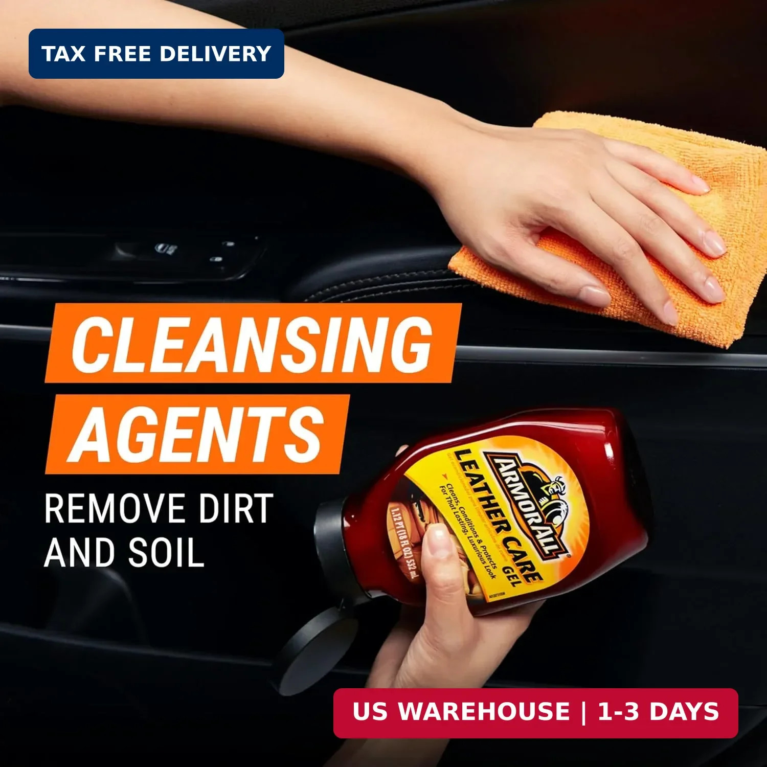 Armor All Car Leather Conditioner Gel, Interior Cleaner for Cars, Trucks and Mot