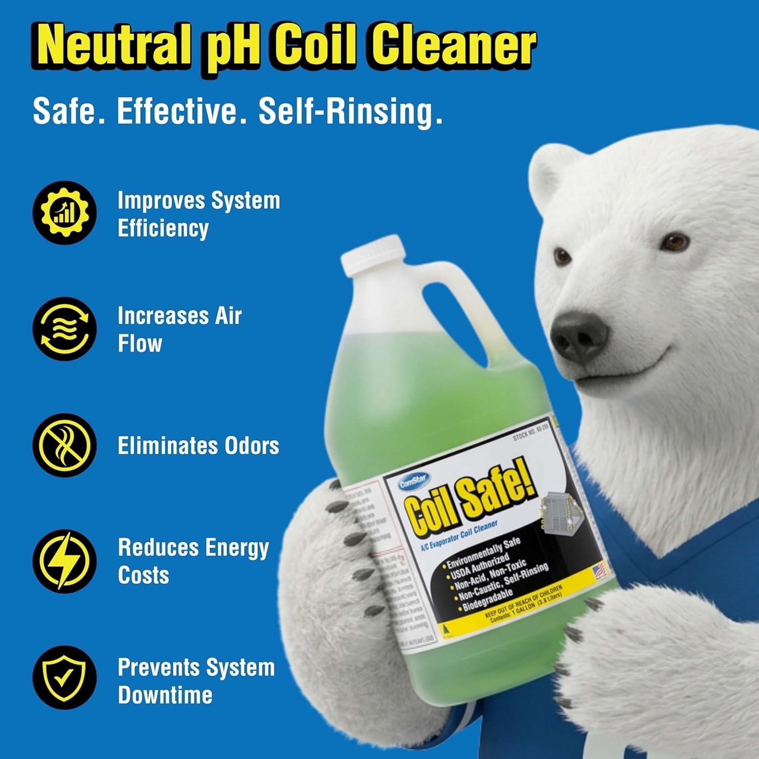 Versatile 1 Gallon Evap Coil Cleaner – Non-Toxic & Easy to Use for All Systems