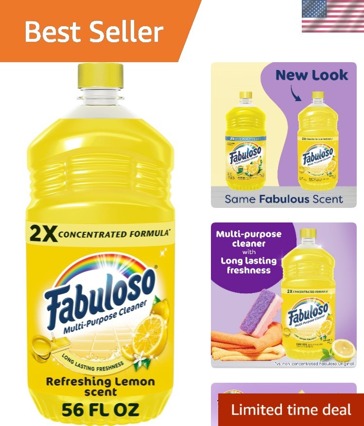 2X Multi-Purpose Cleaner, 56 fl oz – Refreshing Lemon Scent for All Surfaces