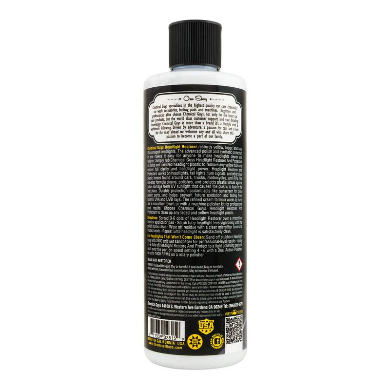 Headlight Restorer and Protectant Chemical Guys GAP11516 – (16 oz)