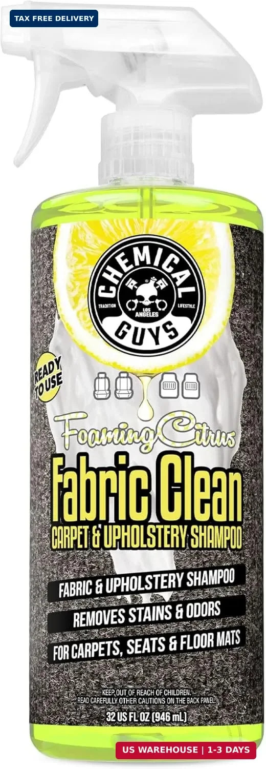 Chemical Guys Foaming Citrus Fabric Clean Carpet & Upholstery Cleaner, Ready to