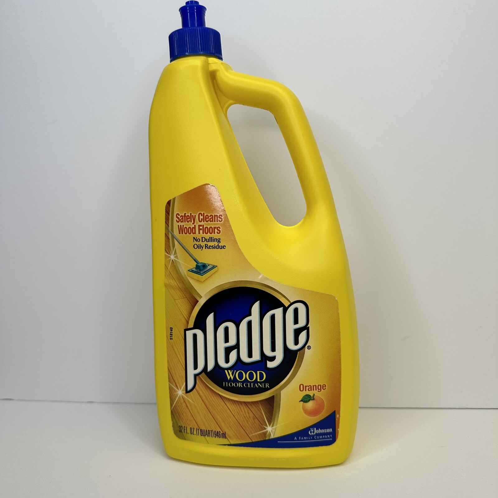 Pledge Wood Floor Cleaner Orange No Dulling Oily Residue 32 Fl Oz SC Johnson New