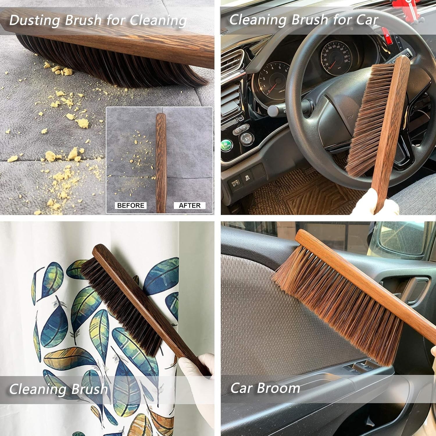 Lightweight Hand Broom Cleaning Brush – Ergonomic Wooden Handle for Easy Use