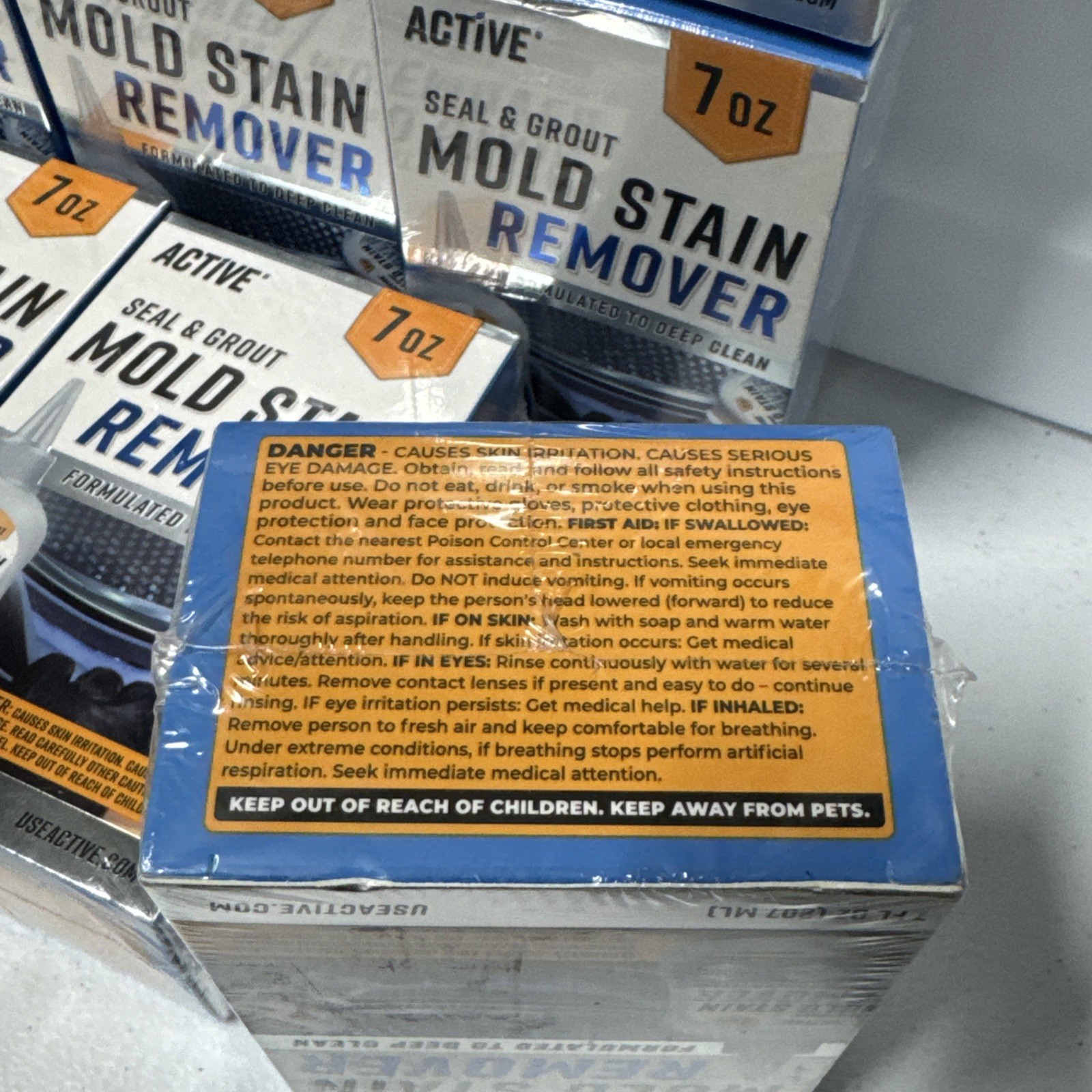 10 PK. Active MOLD STAIN REMOVER Seal Grout Deep Clean (70 Oz TOTAL) NEW SEALED