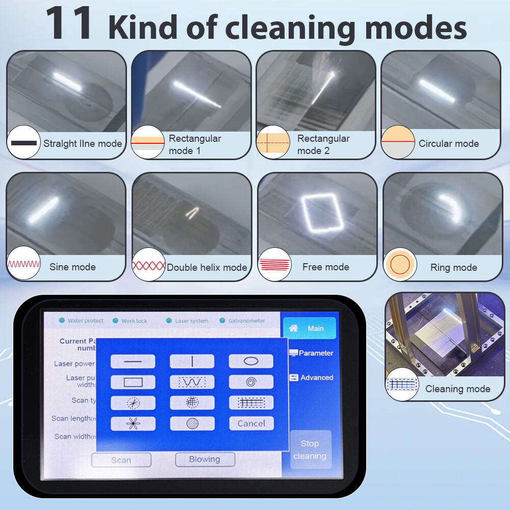 300W JPT Pulsed Laser Cleaning Machine Rust Oil Paint Remove Wood Metal Cleaner