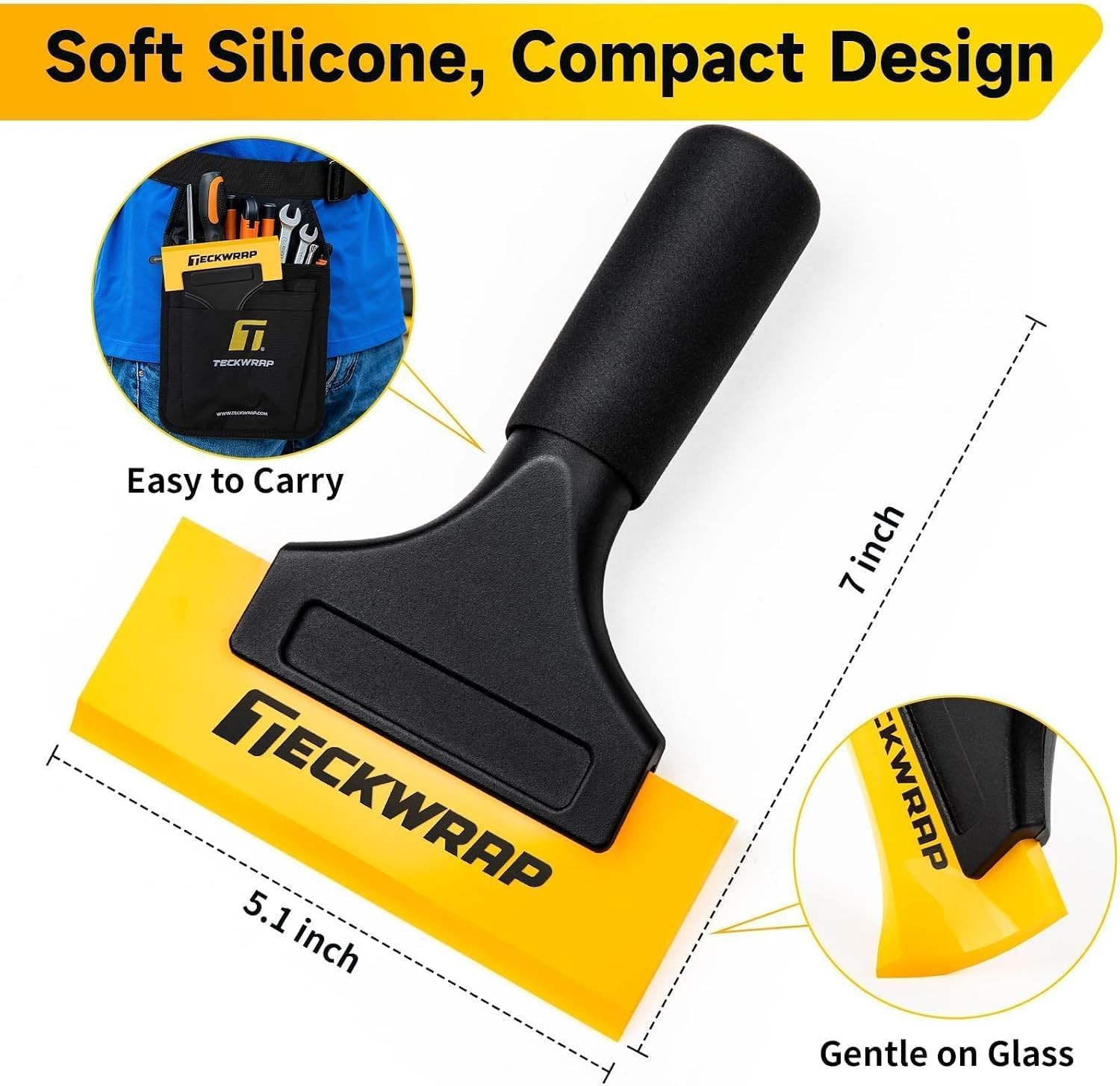 Mini Silicone Squeegee for Window Tint –5 Inch Small Squeegee for Car