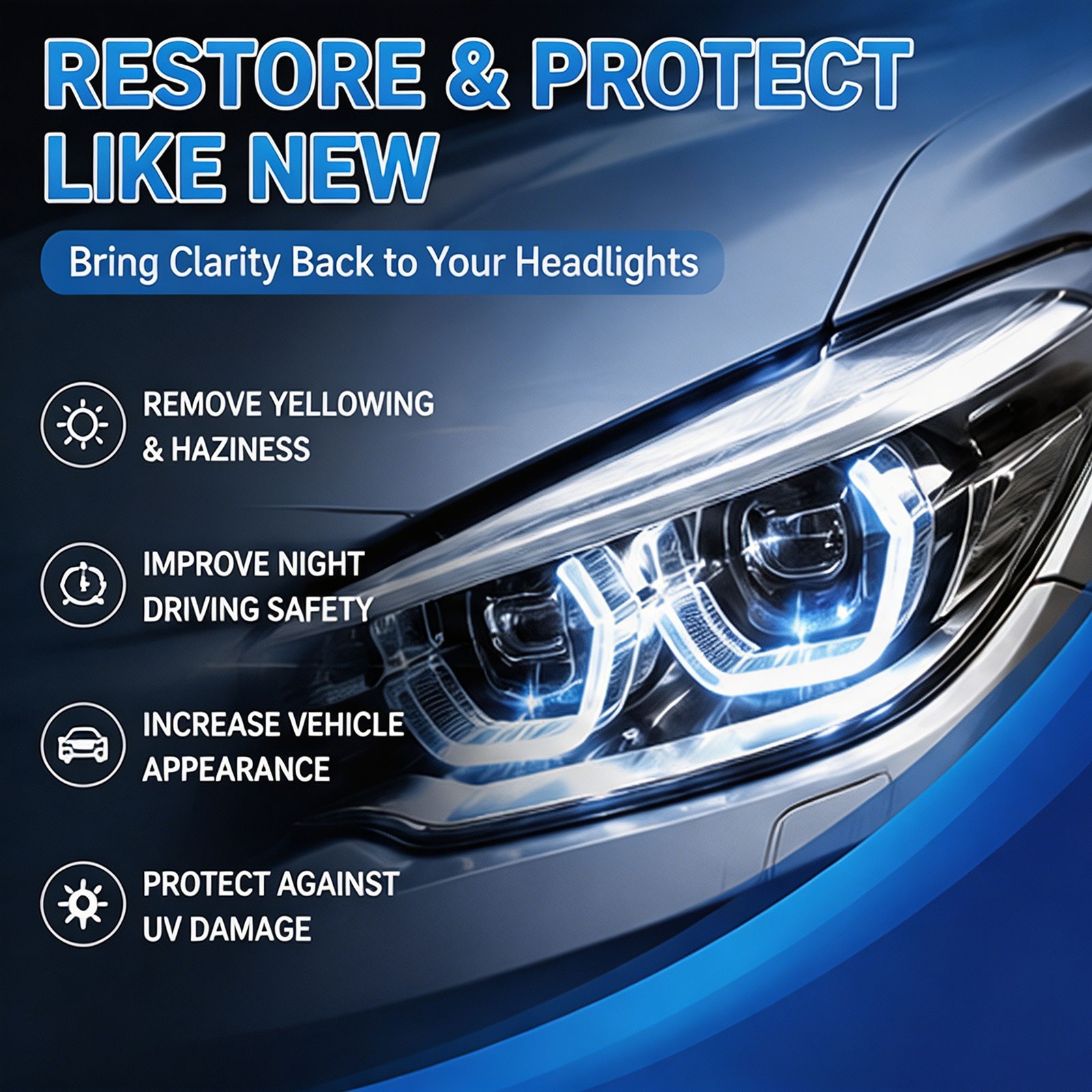 180ml Automotive Headlamp Restoration Fluid Kit Headlight Polishing Cleaner2026c