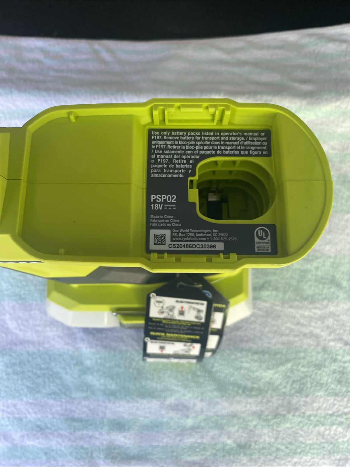 Ryobi One+ PSP02 18V Handheld Electrostatic Sprayer Cordless Tool Only