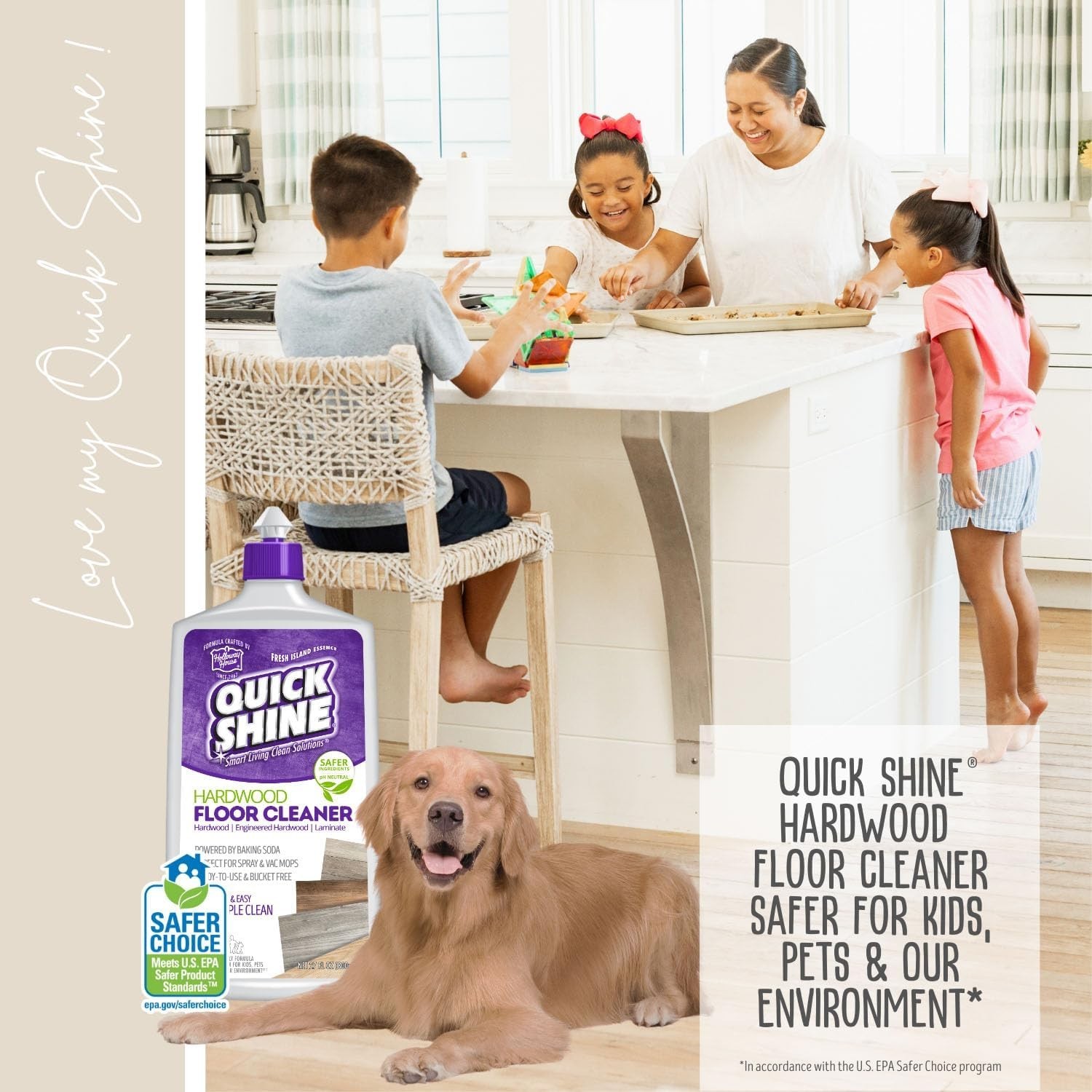28oz Eco-Friendly Hardwood Floor Cleaner | Powered by Baking Soda & No Rinse