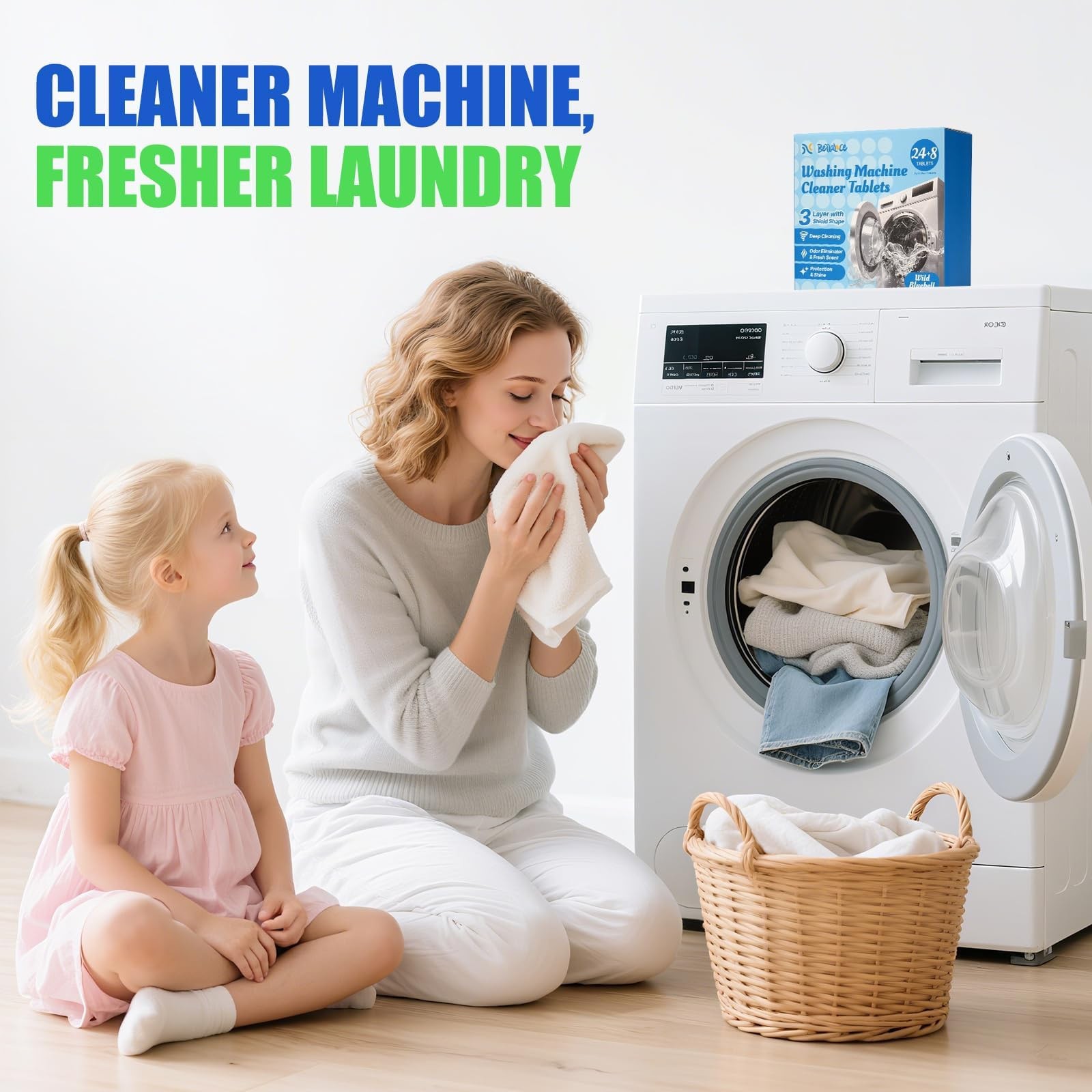 Washing Machine Cleaner Tablets – Washer Machine Cleaner Tablets for HE Front…
