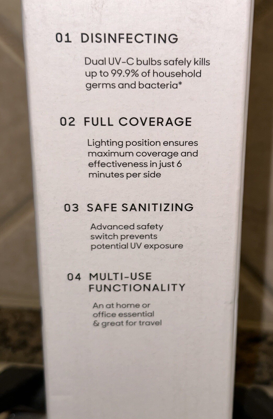 New Sharper Image UV-Zone Phone Sanitizer in Box (Charge & Sanitize Your Phone)
