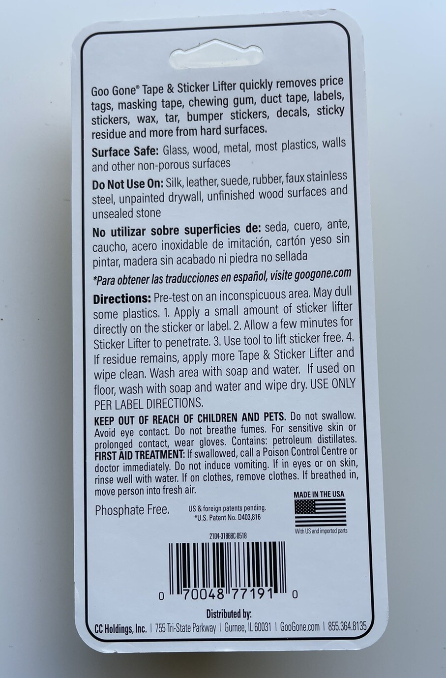 Goo Gone Sticker Lifter – Adhesive and Sticker Remover – 2 Ounce – Citrus Power