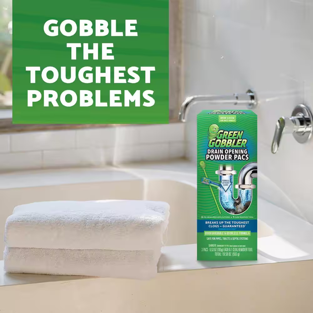 Drain and Toilet Clog Opening Packs with Tool (3-Count)