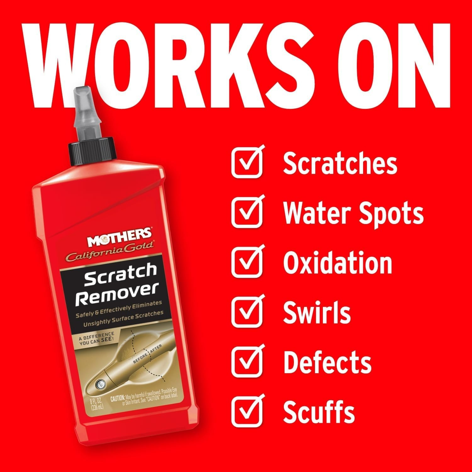 California Gold 8 oz Scratch Remover – Safely Eliminates Scratches & Scuffs