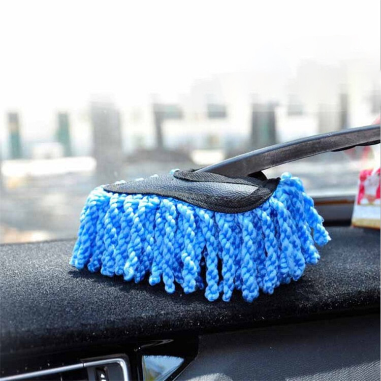 1Pc Car Dash Duster Brush Car Cleaning Home Kitchen C Super Soft Microfiber Blue