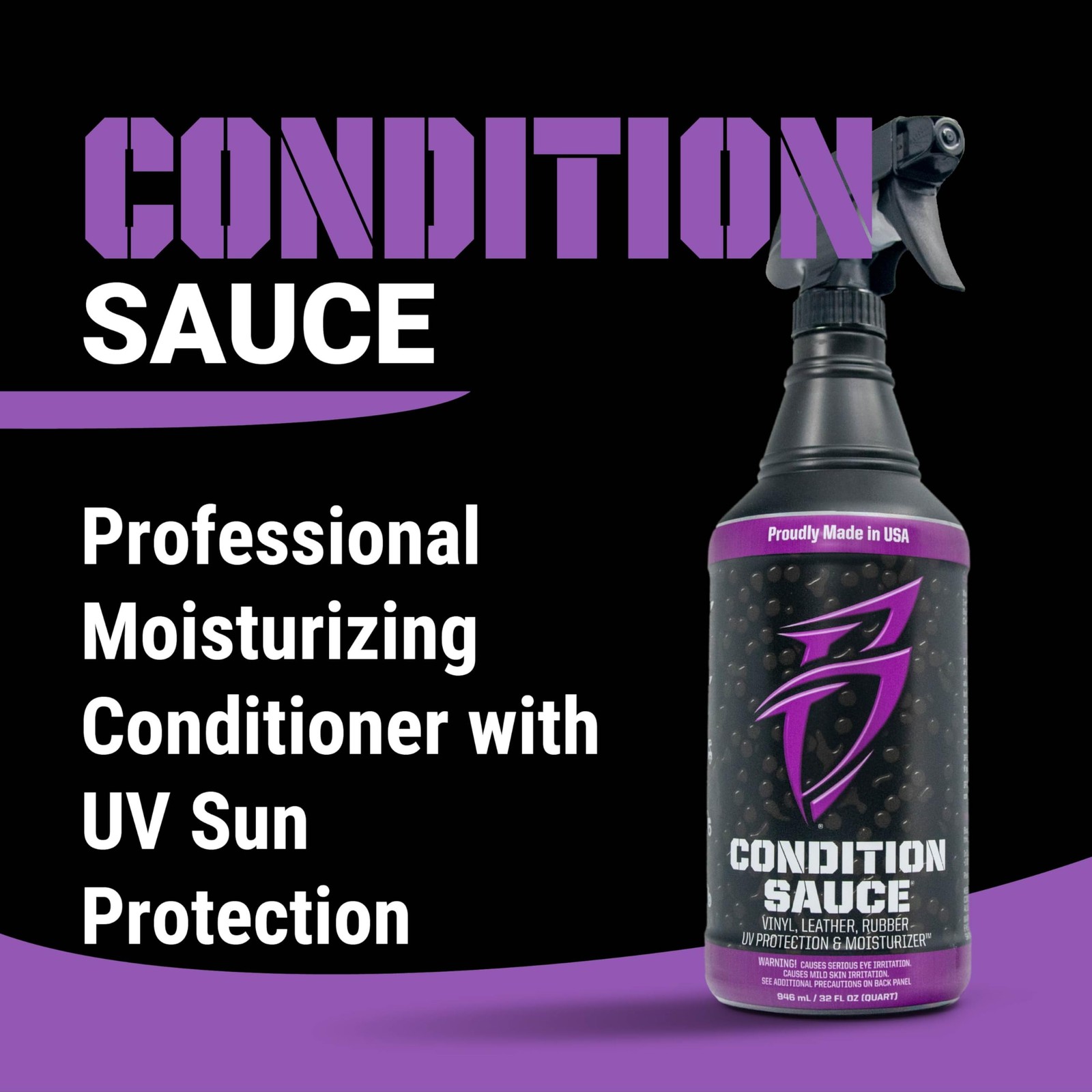 Interior Moisturizer Conditioner UV Protect Vinyl Leather Rubber Boat RV