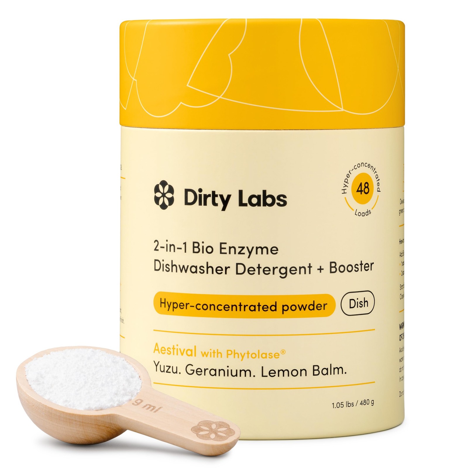 Dirty Labs Dishwasher Detergent & Booster, Aestival Scent, 48 Loads, Biobased