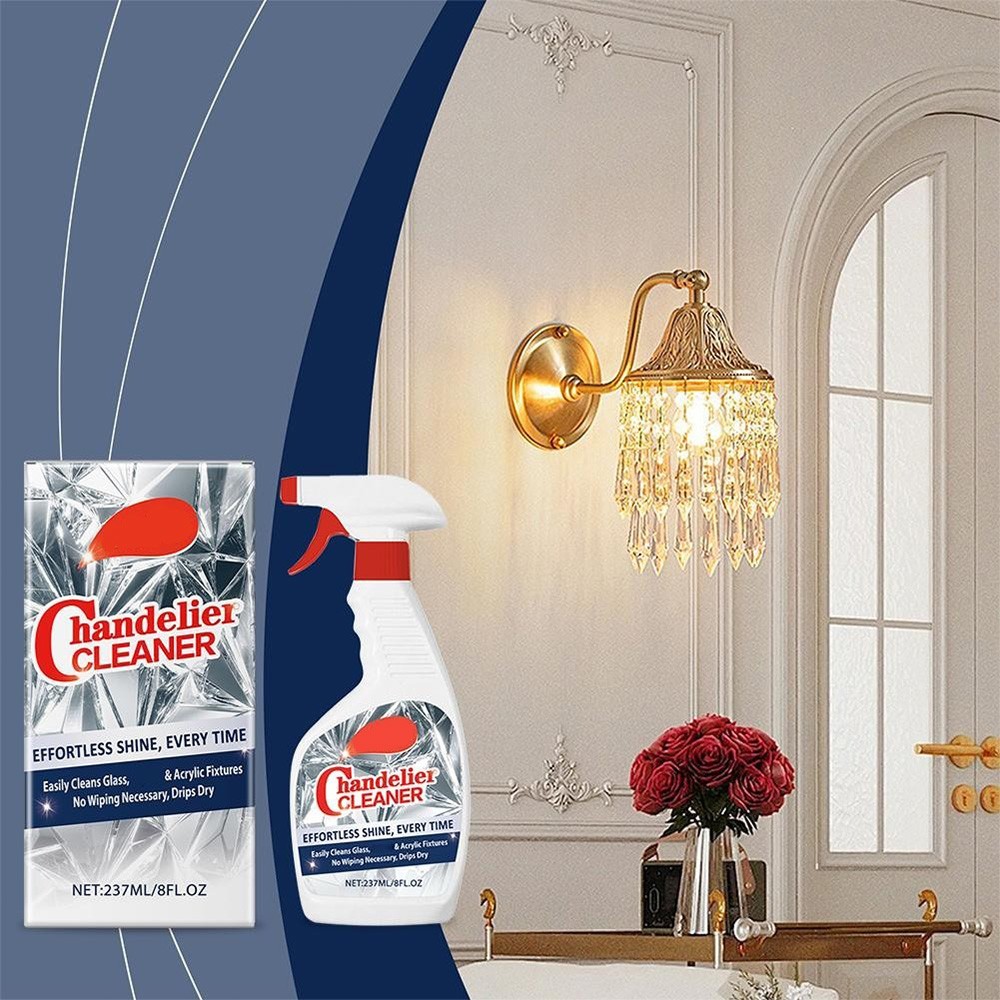 237ml Chandelier Cleaner Drip Dry Spray, No Wipe Dust Remover for Chandelier