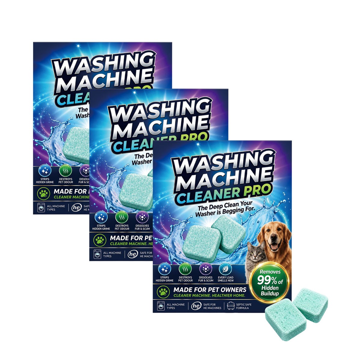 Washing Machine Cleaner Pro, Prime Drum Washing Machine Cleaner 12 TABLETS