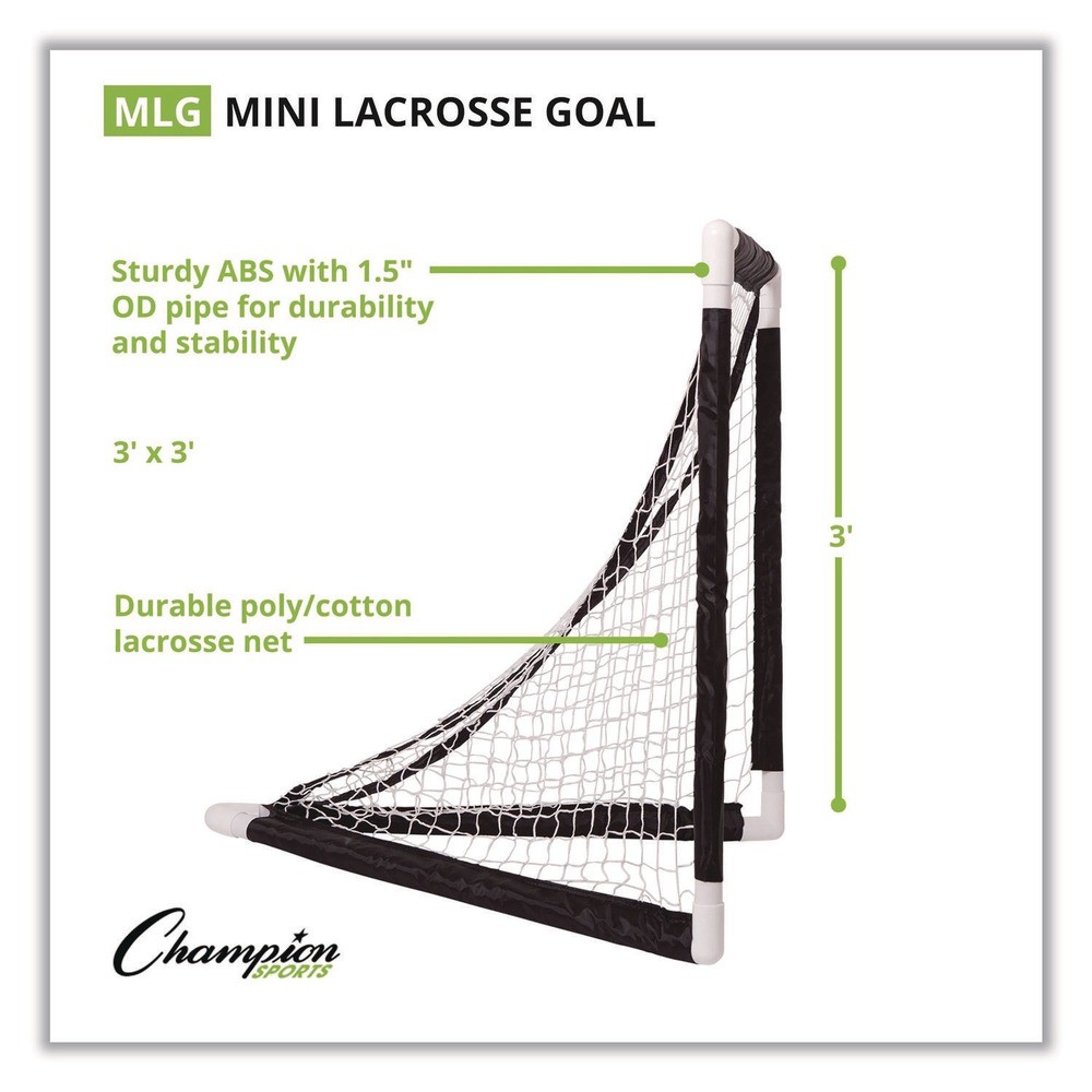Champion Sports MLG 3 ft. x 3 ft. 1.5 in. dia. Frame Mini Lacrosse Goal New