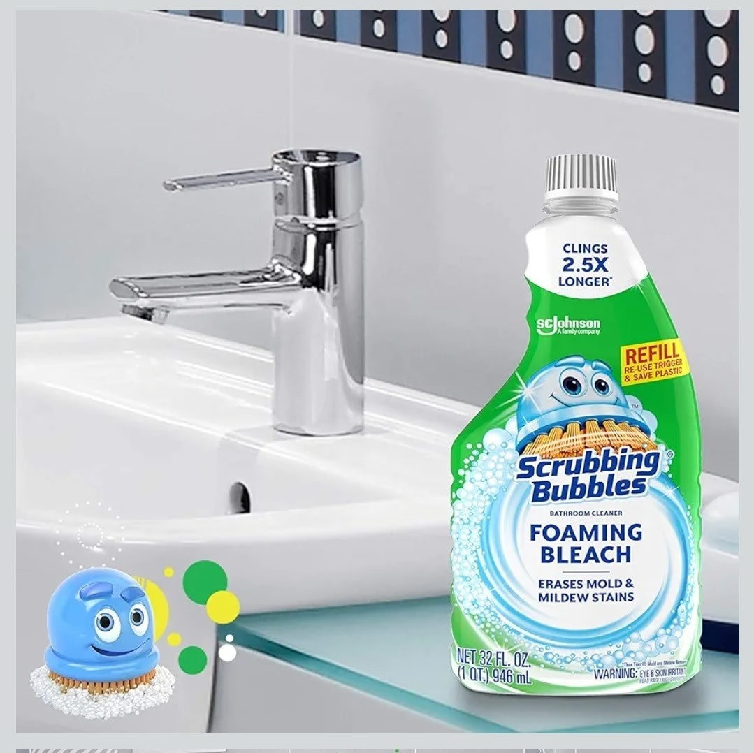Scrubbing Bubbles Foaming Bleach Bathroom Cleaner, Refill Bottle, 32 oz .