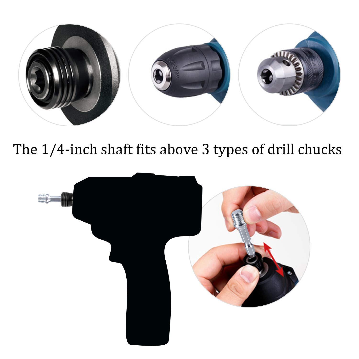 4 Inch Drill Power Brush Tile Scrubber Scouring Pads Cleaning Kit Includes Drill