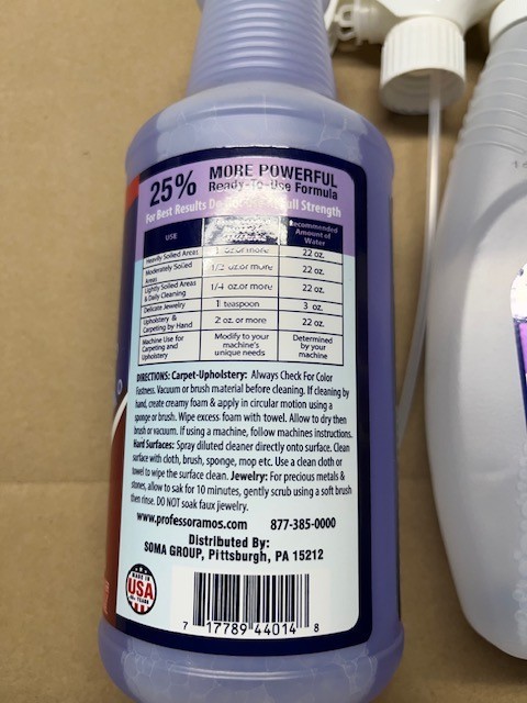 Professor Amos Shock It Clean 32 oz. Concentrate=64x24oz bottles, Lavender Mint