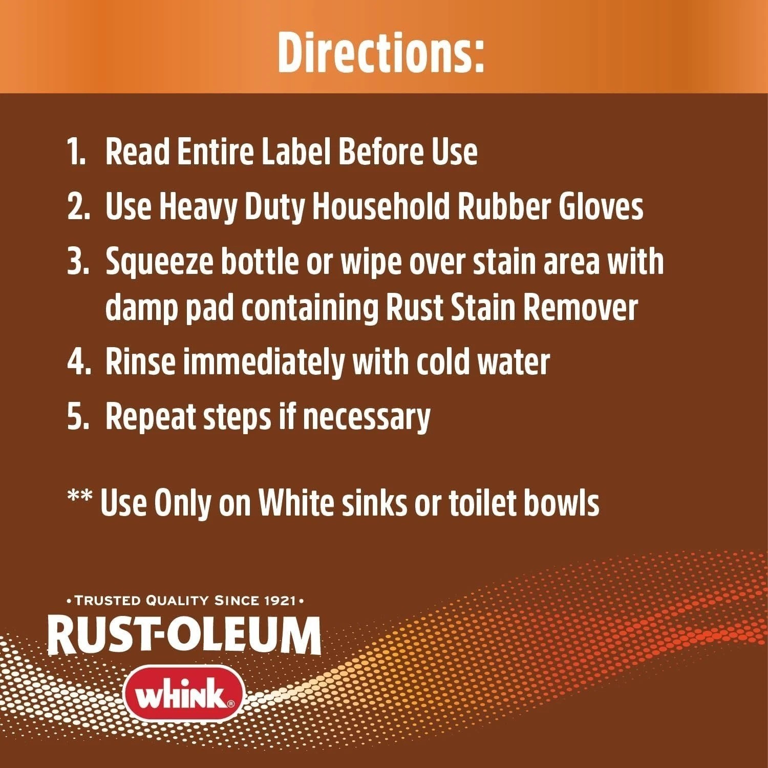 Rust-Oleum Whink Rust Stain Remover | Heavy-Duty Iron Stain Remover for White To