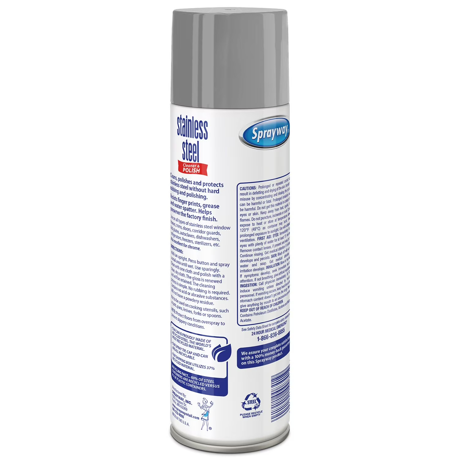 Sprayway Stainless Steel Cleaner and Polisher (15 oz, 6 pk.), SEALED