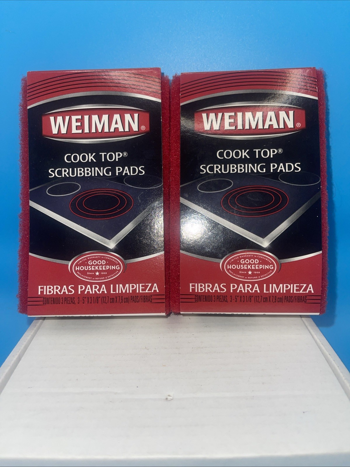 Weiman No Scent Cooktop Scrubbing Pads 5 Total Pads Sponge