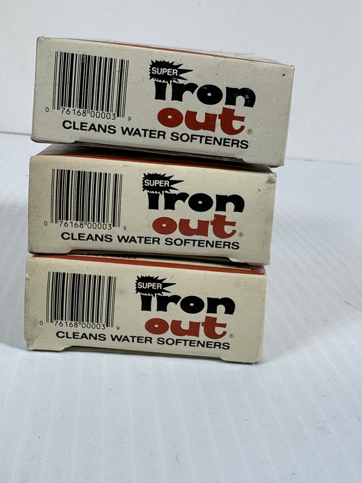Vintage 3 Boxes Sample Super Iron Out The All Purpose Rust and Stain Remover